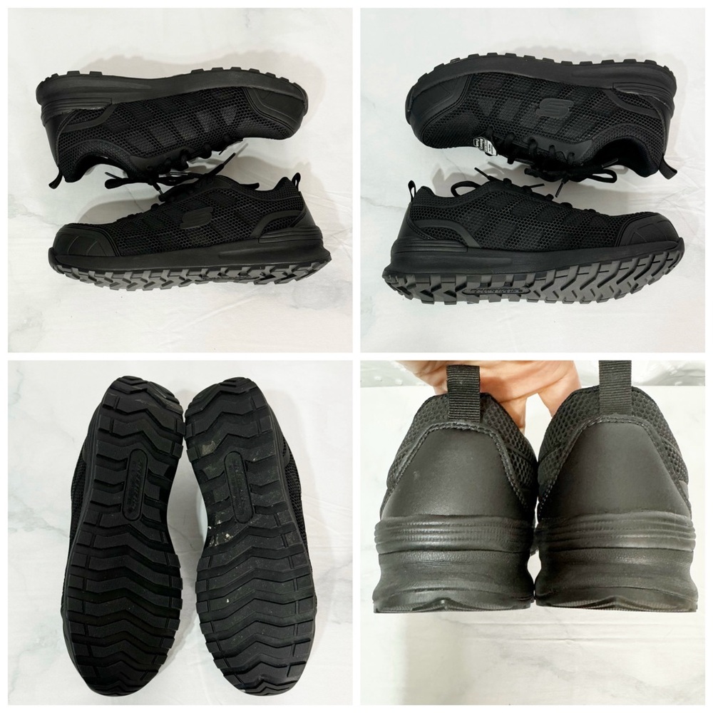 🥈 537. Sketchers Womens 9.5 Work Utility Composite Toe Memory Foam Black Shoes - Picture 12 of 12